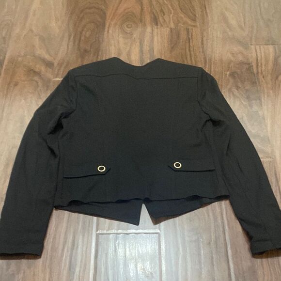 CAbi Black Moto Ponte Jacket Blazer Asymmetrical Design - Picture 7 of 7